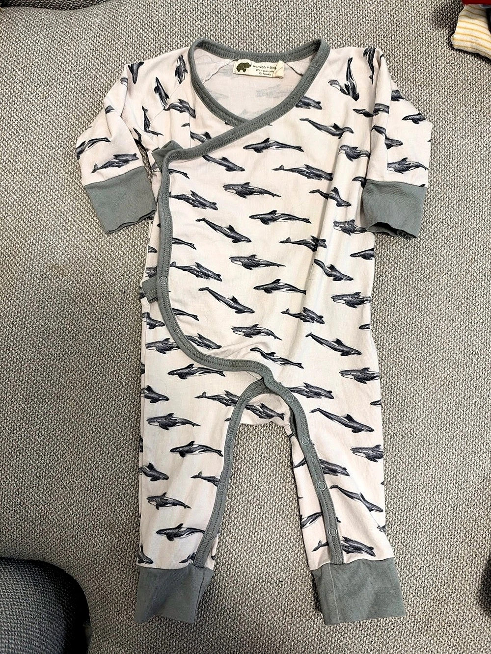 Infant Orca Killer Whale Print Footie